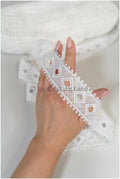 5yds crochet lace trim/ off-white boho trim/ boho lace trim/ bridal boho lace/ guipure lace trim// T20-100