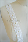 5yds crochet lace trim/ off-white boho trim/ boho lace trim/ bridal boho lace/ guipure lace trim// T20-100