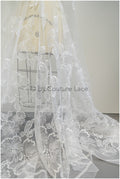 Romantischer Braut Spitzenstoff mit großen Blumen/ Blumen Spitzenstoff Off-White/ Braut Spitzenstoff// L20-337