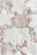 3D flowers for sewing/ 3D flowers/ bridal satin flower appliques/ 3D satin flowers for wedding dress// A24-400 (FL-007)