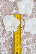 3D flowers for sewing/ 3D petals/ bridal satin flower appliques/ 3D satin flowers for wedding dress// A24-399 (FL-005)