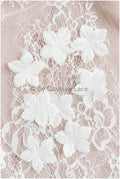 3D flowers for sewing/ 3D flowers/ bridal satin flower appliques/ 3D satin flowers for wedding dress// A24-400 (FL-007)