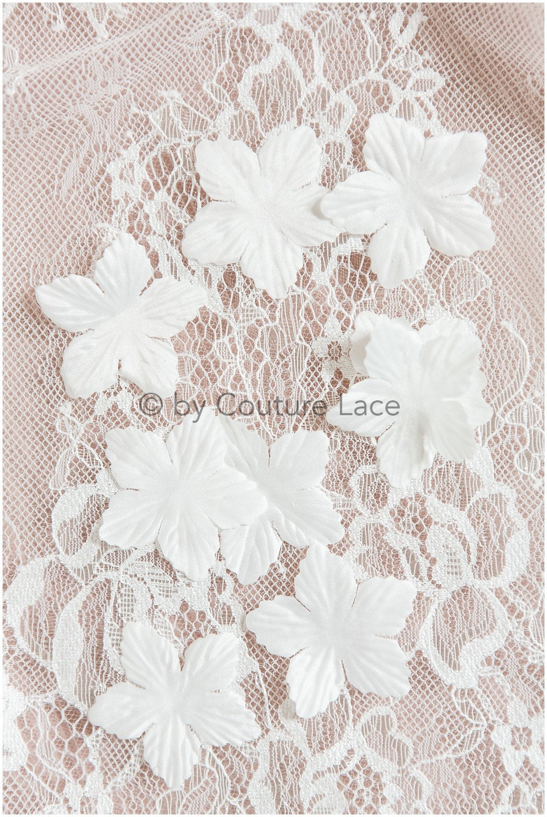 3D flowers for sewing/ 3D flowers/ bridal satin flower appliques/ 3D satin flowers for wedding dress// A24-400 (FL-007)