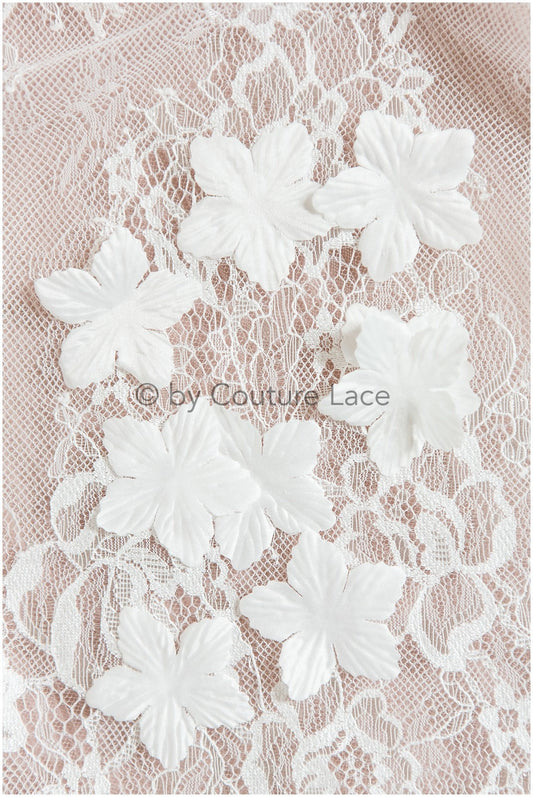 3D flowers for sewing/ 3D flowers/ bridal satin flower appliques/ 3D satin flowers for wedding dress// A24-400 (FL-007)