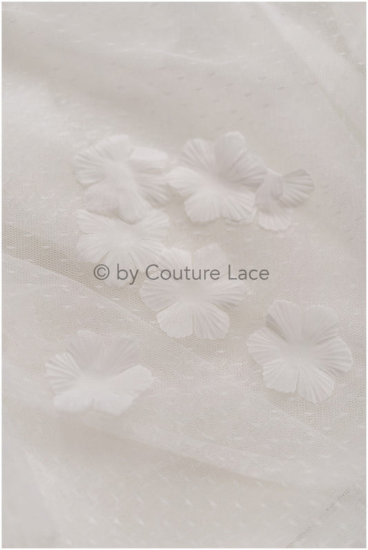 3D flowers for sewing/ 3D petals/ bridal chiffon flower appliques/ 3D flowers for wedding dress/ 3g/pack// A24-406 (FL-017)