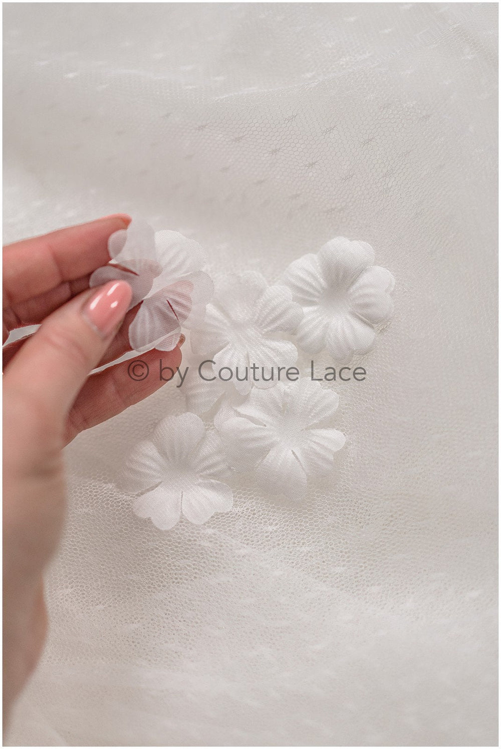 3D Blumen Applikation/ 3D Blütenblätter zum Aufnähen/ Braut Chiffon Blumen Applikationen für Hochzeitskleid/ 3g/Pack// A24-405 (FL-016)