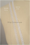 3yds Soft Crochet Lace Off-White/ Guipure Lace Trim/ Crocheted Bridal Lace Trim/ Guipure Lace Trim// T21-129