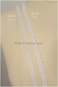 3yds Soft Crochet Lace Off-White/ Guipure Lace Trim/ Crocheted Bridal Lace Trim/ Guipure Lace Trim// T21-129