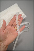 3yds Soft Crochet Lace Off-White/ Guipure Lace Trim/ Crocheted Bridal Lace Trim/ Guipure Lace Trim// T21-129