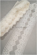 3yds Soft Crochet Lace Trim/ Guipure Lace Trim/ Crocheted Lace Trim/ Boho Lace Trim// T21-127