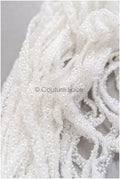 Bridal lace trim with pearls off-white/ lace trim with pearls/ bridal belt trim/ lace trim for wedding dress// T22-183